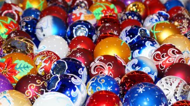 Colorful collection of Christmas Balls useful as a background pa clipart