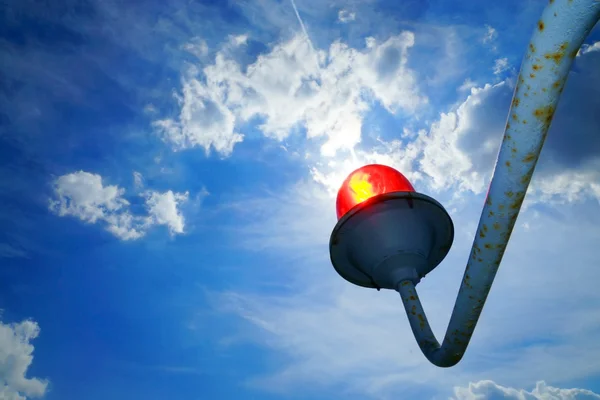 Red beacon on the roof — Stock Photo, Image