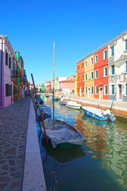 kanalda burano Adası, Venedik, İtalya