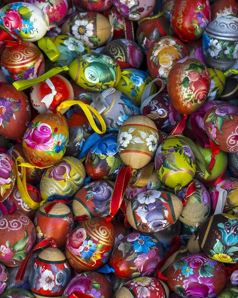 Fondo con huevos de Pascua — Foto de Stock