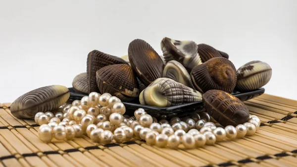 Chocolate seashells — Stock Photo, Image