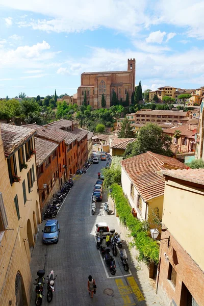Panoráma, siena, Toscana, Olaszország — Stock Fotó