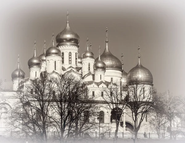 Annunciation and the Dormition Cathedral of the Moscow Kremlin. — Stock Photo, Image