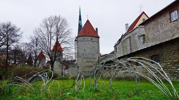 The old city wall in Tallinn, Estonia — Stock Photo, Image