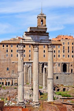 Roma Forumu, görünümü Romulus Tapınağı palatine dan Selam