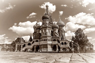 St. Moskova, Rusya 'daki Kızıl Meydan' daki Basil Katedrali.