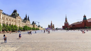 Moscow, Rusya Federasyonu-Haziran 5. Kızıl Meydan - ana kare ve kalp