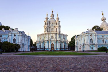 Smolny katedral, st. petersburg (beyaz gece)