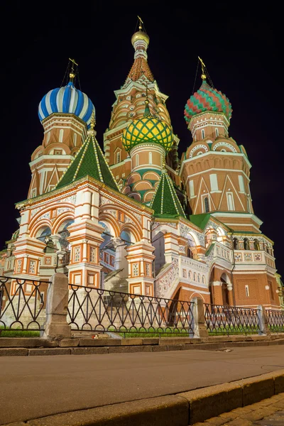 St. Catedral de Basílio na Praça Vermelha em Moscou, Rússia. — Fotografia de Stock