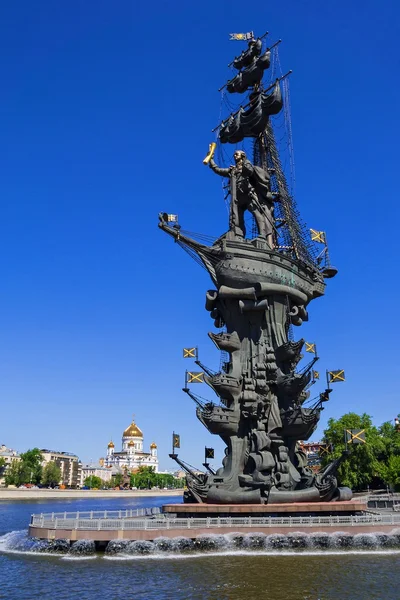 Monumento a Pedro I en Moscú, Rusia — Foto de Stock