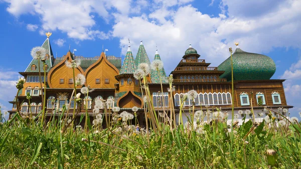 Дерев'яні вежі в музей kolomenskoye, Москва, Росія — стокове фото