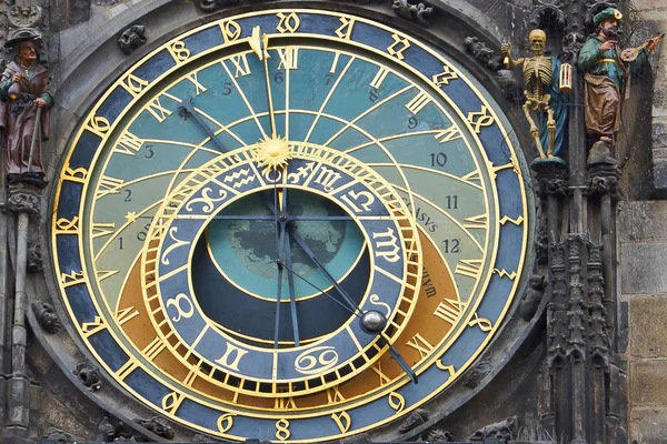 在市政厅的天文钟。布拉格，捷克共和国 — 图库照片