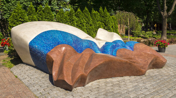 MOSCOW, RUSSIA-JUNE 7. Monument to Boris Yeltsin - Russia's firs