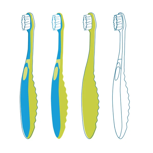 Cepillos de dientes — Archivo Imágenes Vectoriales