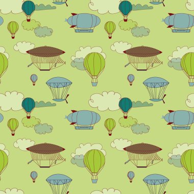 Retro zeplin seamless modeli.