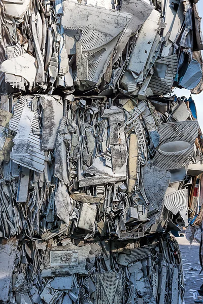 Piled up compressed cars — Stock Photo, Image