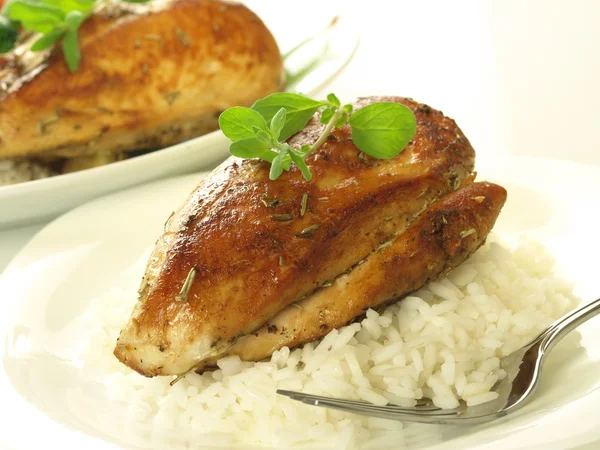 Crispy chicken breasts, isolated