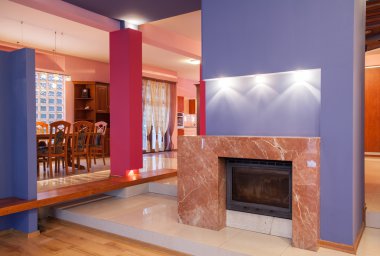 solmayan çiçek evi - şömine