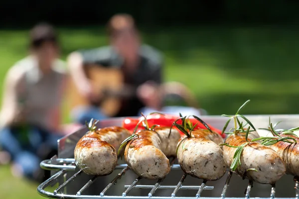 Sausages and music — Stock Photo, Image