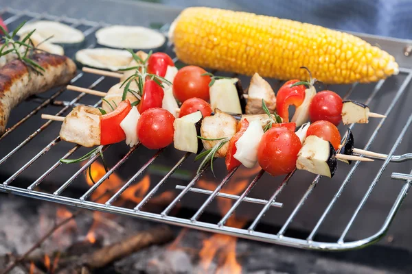 Snacks on grill — Stock Photo, Image