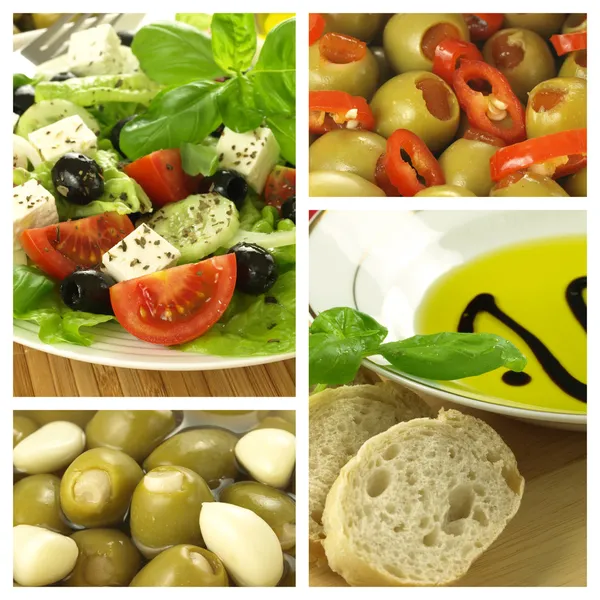 Collage of mediterranean dishes — Stock Photo, Image