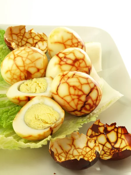 Chinese tea eggs — Stock Photo, Image