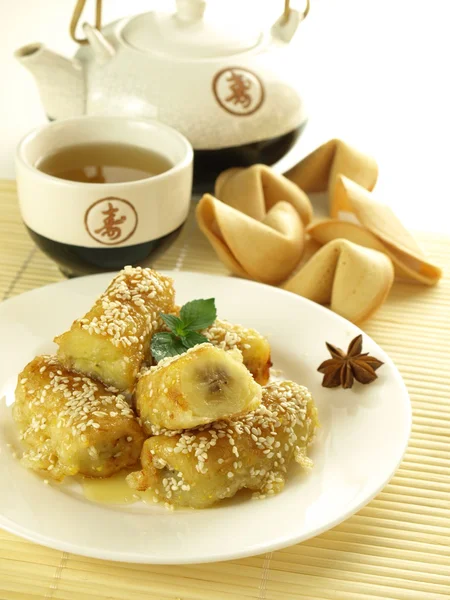 Chinese tea and dessert — Stock Photo, Image