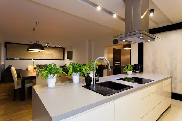 Apartamento urbano - cocina contador — Foto de Stock