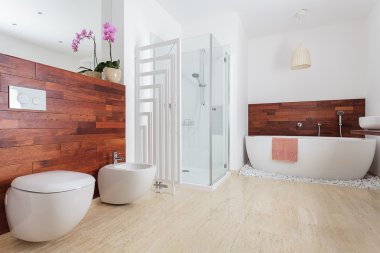 modern beyaz banyo