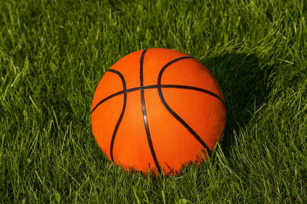 Basketbal op het gras — Stockfoto