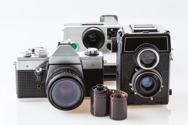 fotoğraf makinesi ve film rulo