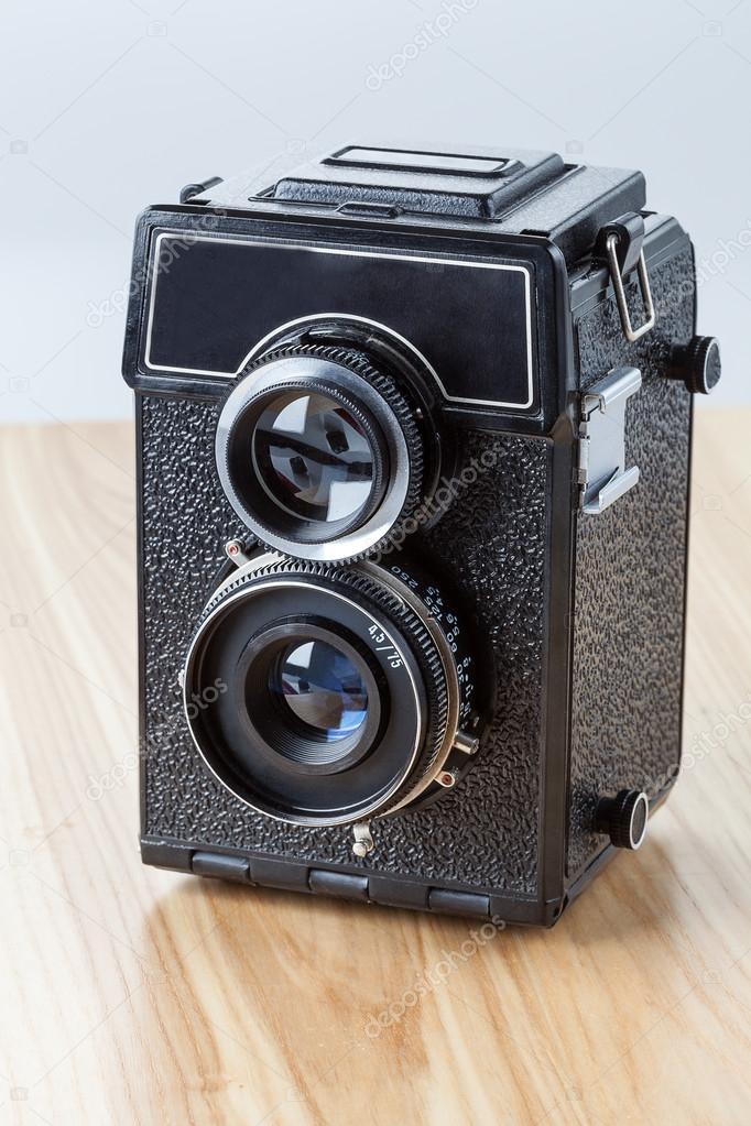 Old-fashioned camera, closeup