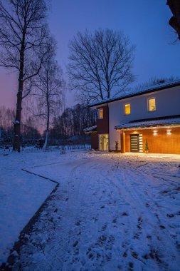 modern ev driveway