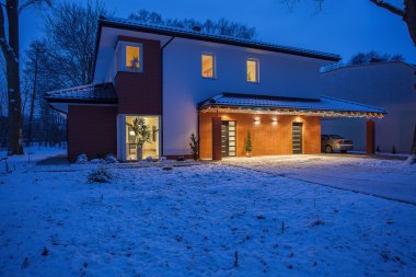 modern villa girişi