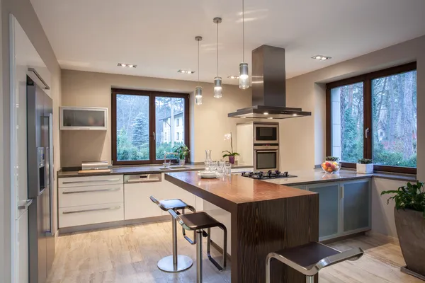 Travertine house- Pleasant kitchen — Stock Photo, Image