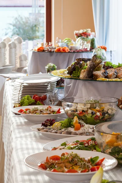 Elaborated table ready for reception — Stock Photo, Image