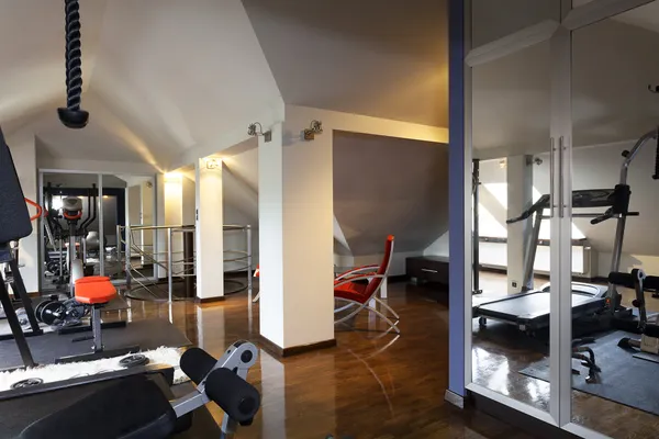 Private gym in a home — Stock Photo, Image