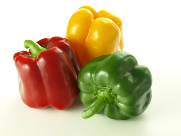 Tricolor bell peppers — Stock Photo, Image