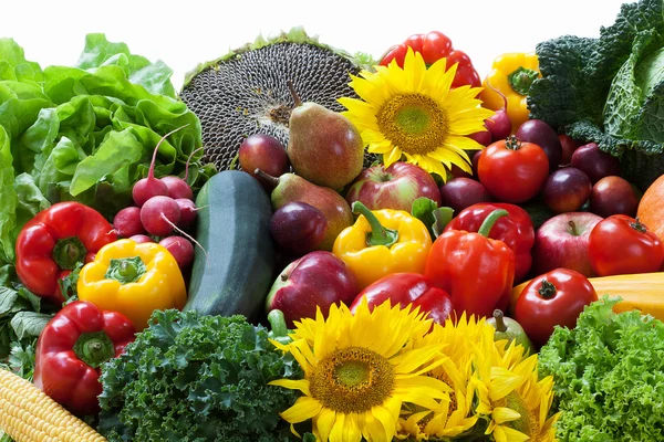 Obst- und Gemüsehaufen — Stockfoto