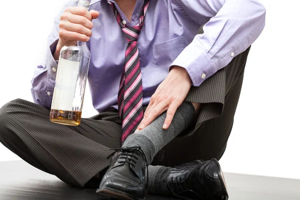 Hombre en problemas - alcoholismo — Foto de Stock