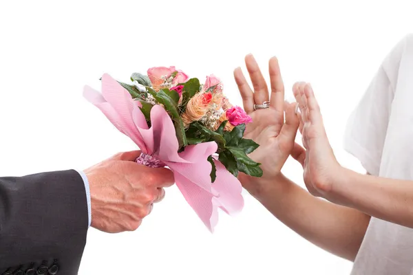 Rejected bunch of flowers — Stock Photo, Image