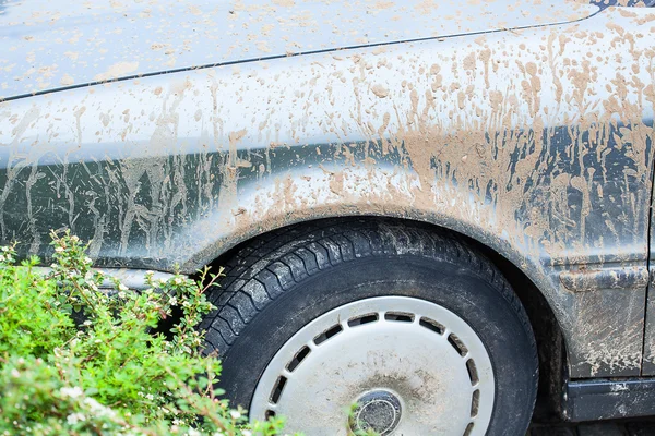 Dirty car closeup
