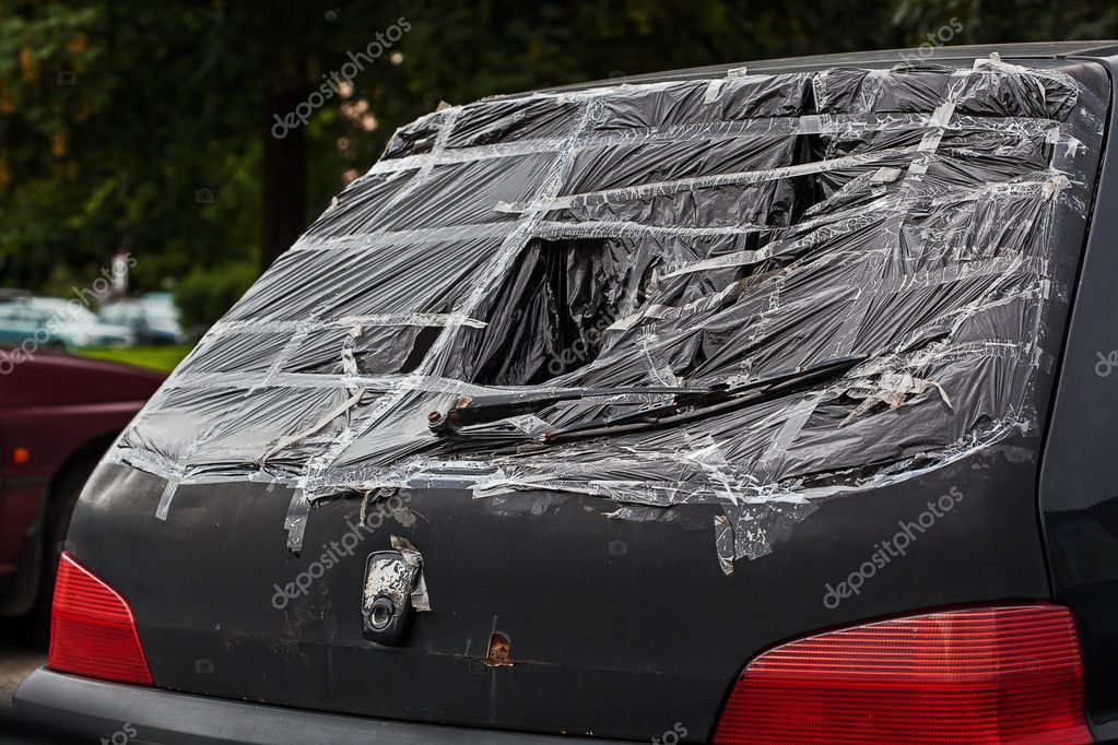 Broken rear window — Stock Photo © photographee.eu 35203567