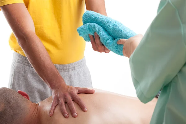 Massagem em medicina — Fotografia de Stock