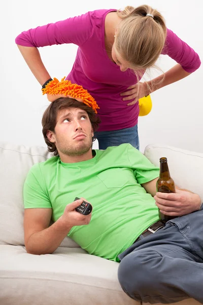 Young couch potato — Stock Photo, Image