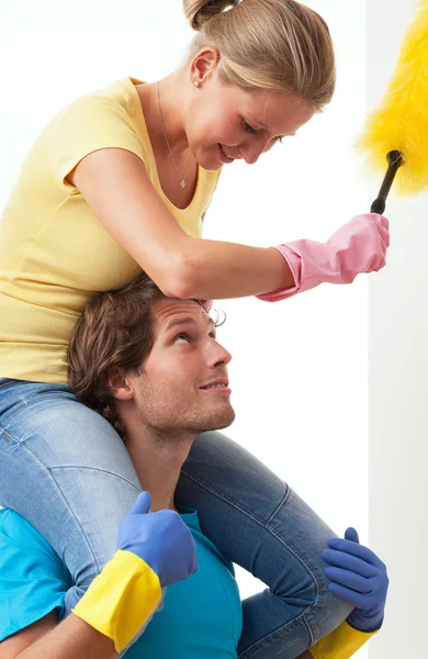 Enjoyment in housework — Stock Photo, Image