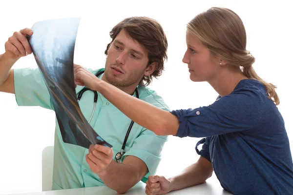 Patient asking about her results — Stock Photo, Image