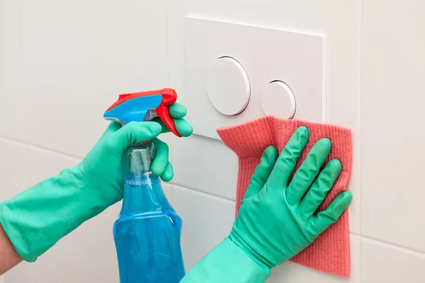 Toilet cistern cleaning — Stock Photo, Image