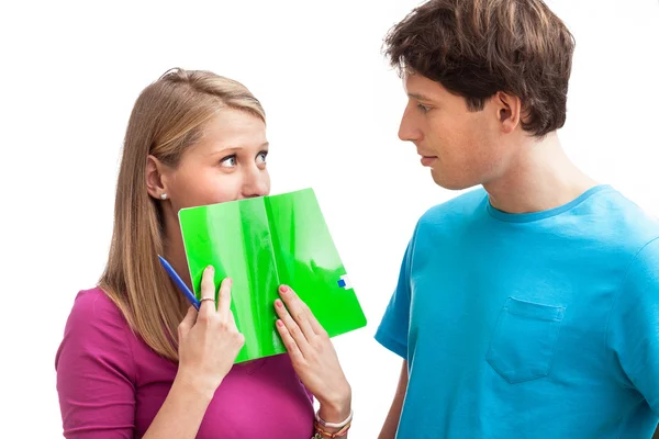 Flirt in der Highschool — Stockfoto