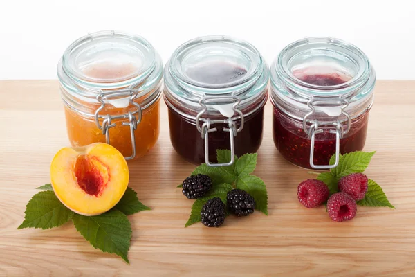 Homemade traditional recipe jams — Stock Photo, Image